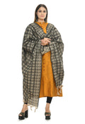 Classic black handloom cotton dupatta