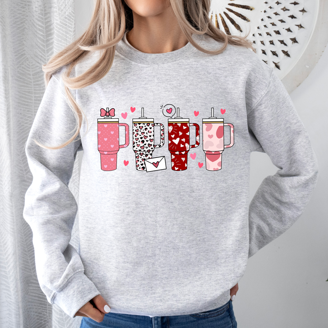 Valentine Tumbler Crew Sweatshirt