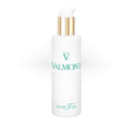 Valmont Fluid Falls creamy emulsion makeup remover in luxury white and gold packaging.