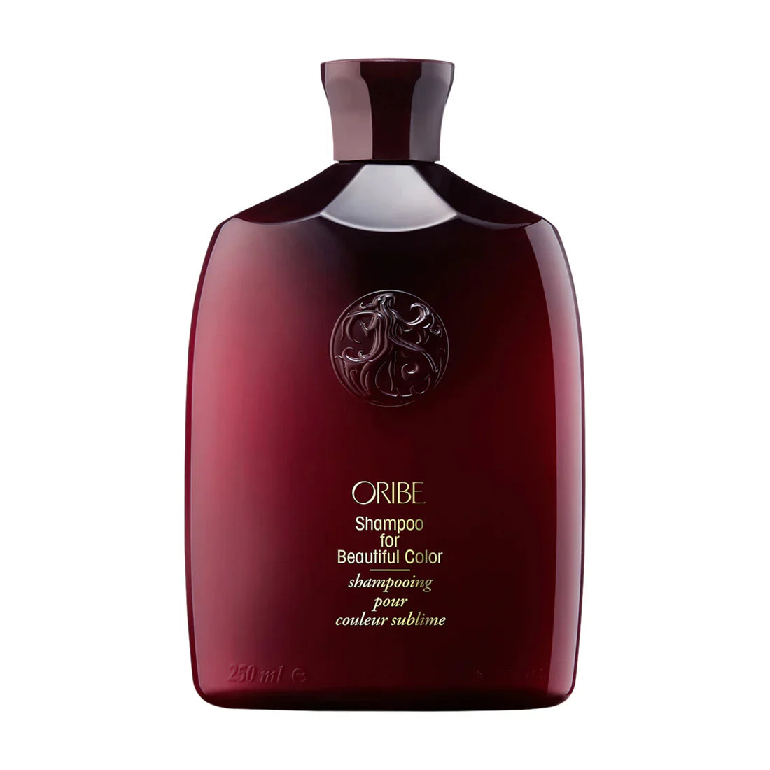 Oribe Shampoo for Beautiful Color in a burgundy and gold bottle