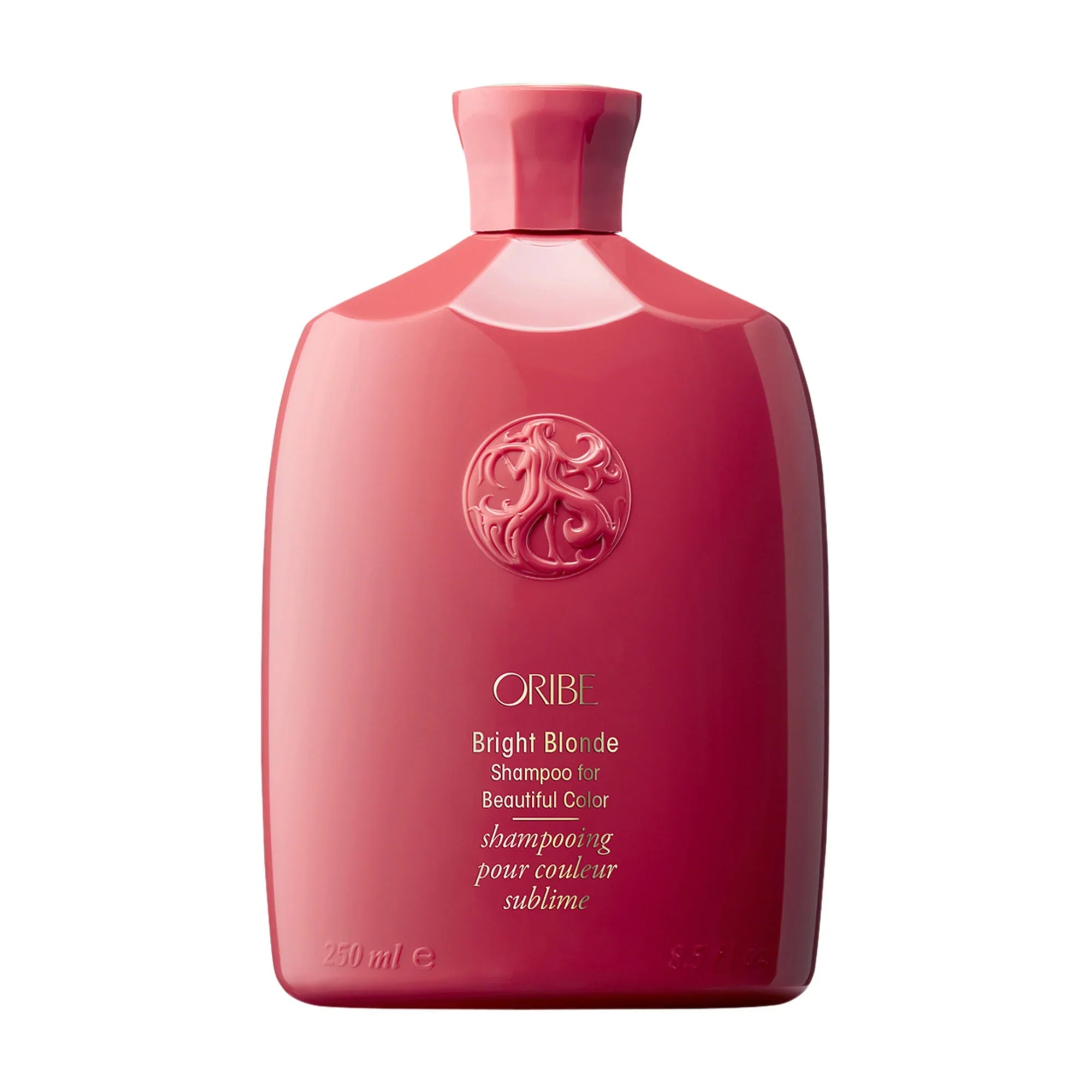 Bottle of Oribe Bright Blonde Shampoo for Beautiful Color.