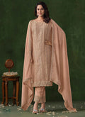 Elegant beige Rangoli silk salwar suit with intricate sequence and resham thread embroidery for festive occasions