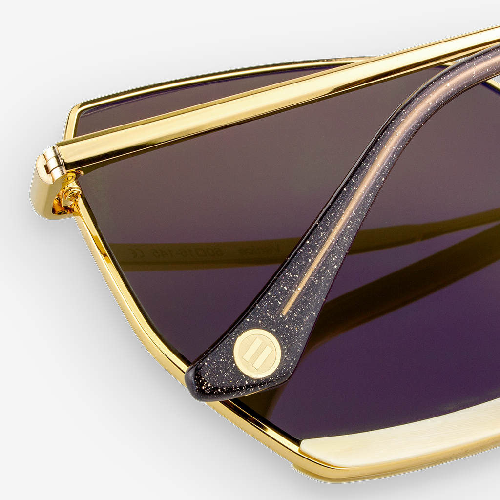 Venice Luxury Polarized Sunglasses with Buffalo Horn and Titanium