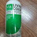 Packaging for Via Living Colors Semi-Permanent Hair Color in Emerald Green #96