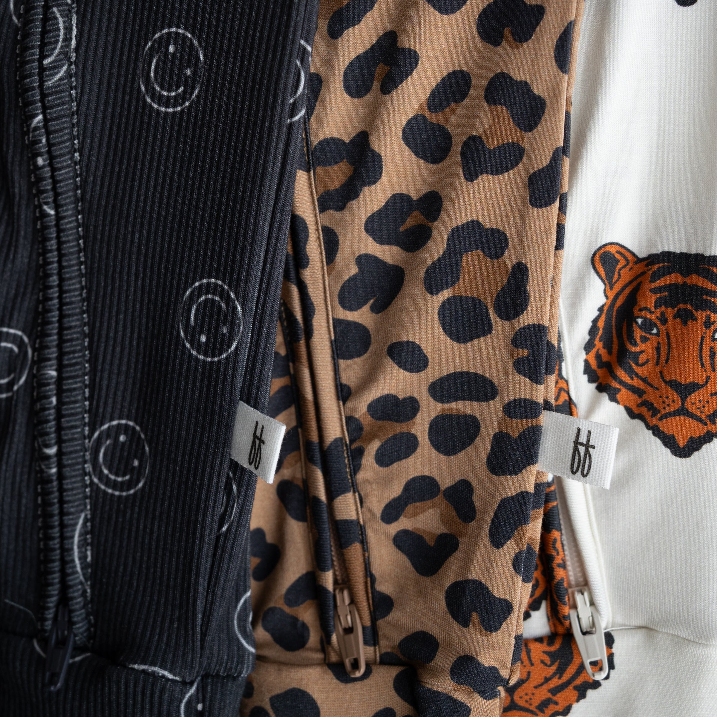 Premium Bamboo Zip Pajamas for Kids with Tiger Pattern