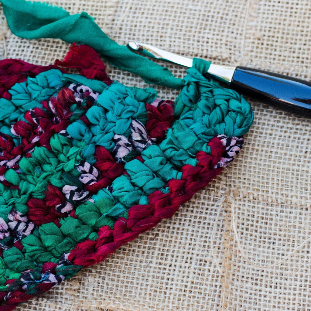 Vibrant Crochet Chiffon Clutch DIY Kit - Easy Handmade Bag Craft