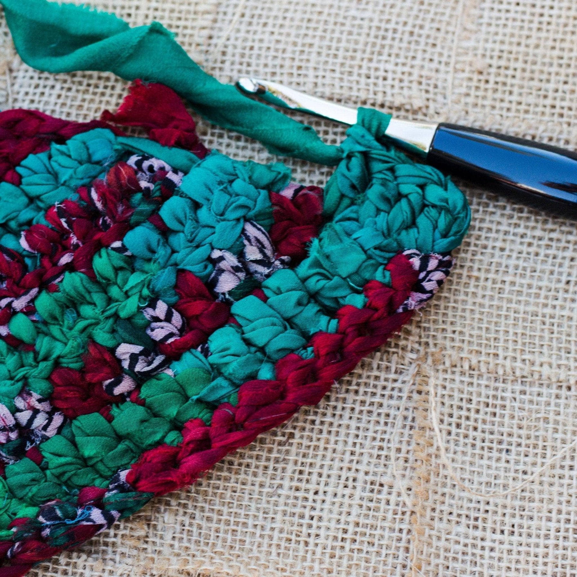 Vibrant Crochet Chiffon Clutch DIY Kit - Easy Handmade Bag Craft