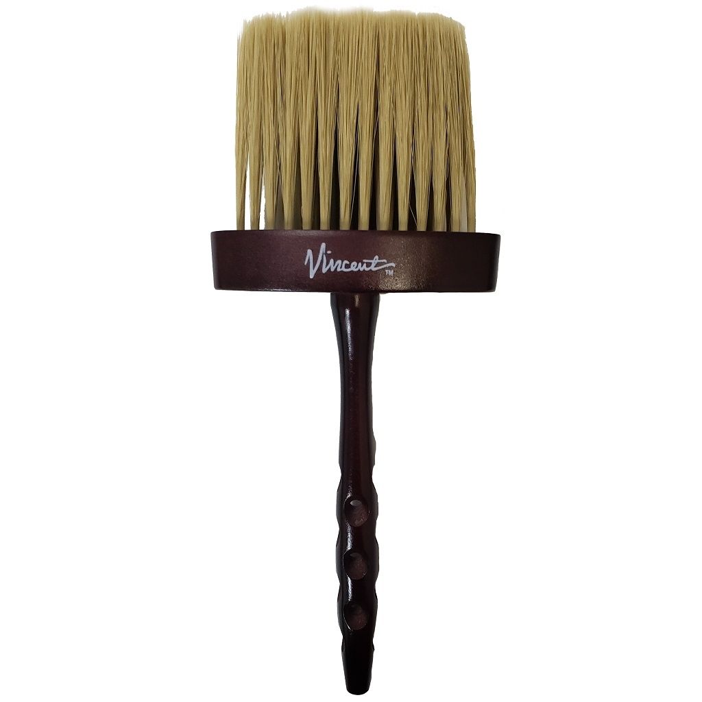 Vincent 9-inch cape duster with nylon bristles and red mahogany handle