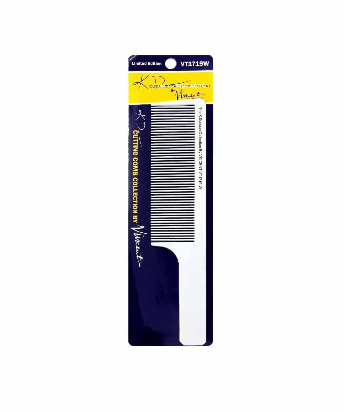 9-inch professional white carbon flat top barber comb for precision haircutting