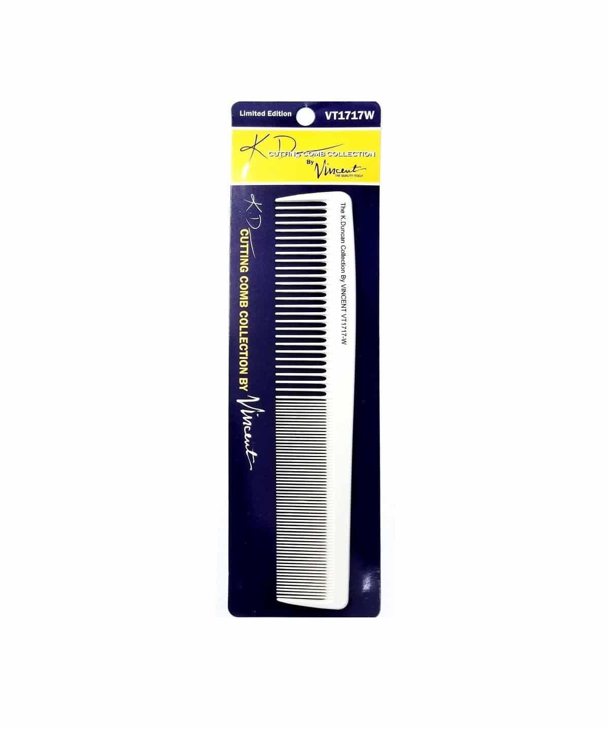 Professional 8.75-inch white Vincent Marcelling Comb for hairstyling