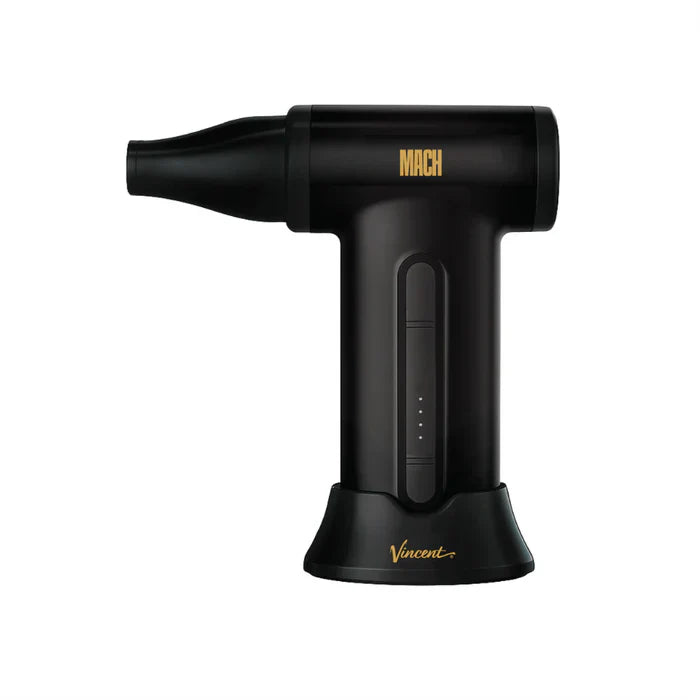 Black Vincent Mach Air Duster professional hair removal tool for barbers