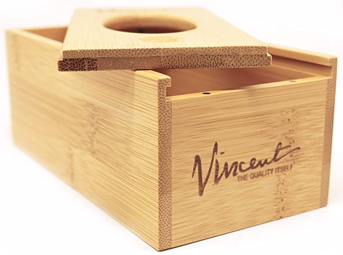 Bamboo Neck Strip Dispenser for Barbershop Organization