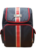 Vincent Barber Backpack in Classic Black showing internal compartment for styling tools
