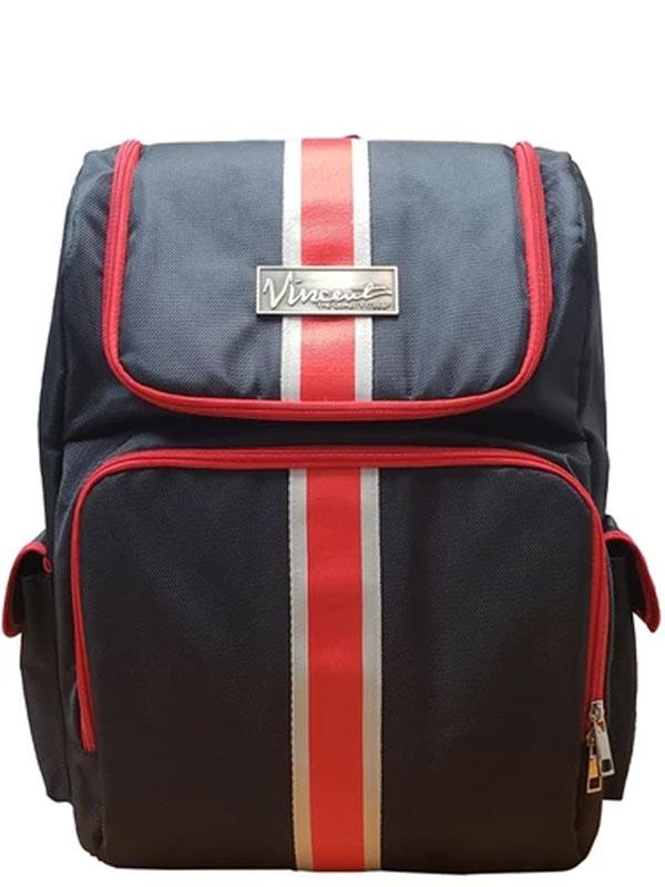 Vincent Barber Backpack in Classic Black showing internal compartment for styling tools