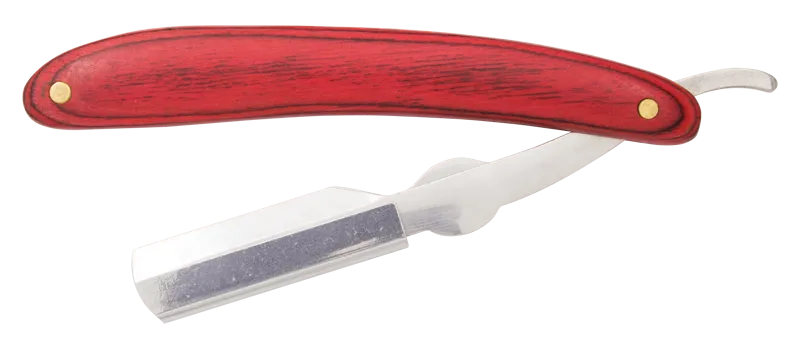 Vincent Sigma Mahogany professional straight razor with aesthetic wood-grain finish