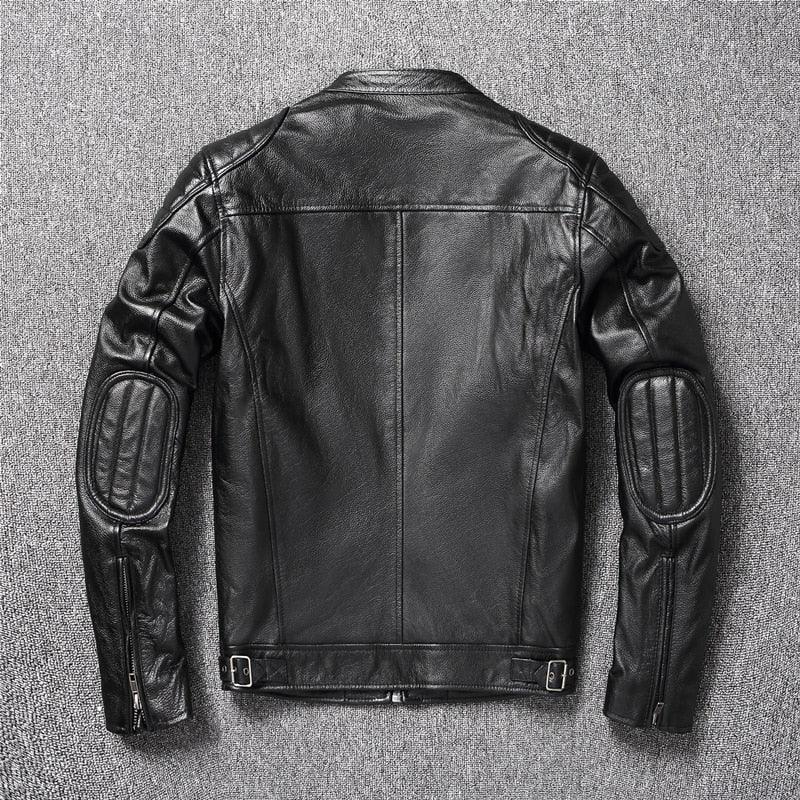 Men's Vintage Brown Genuine Leather Biker Motorcycle Jacket