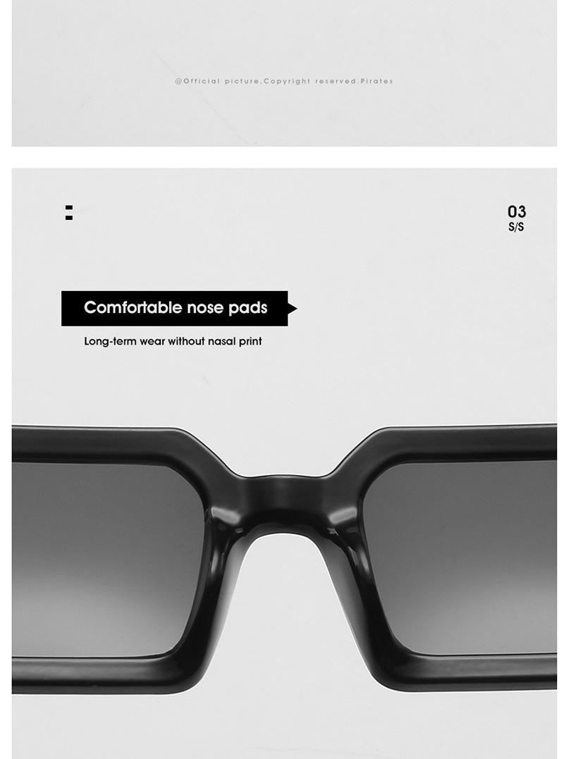 Retro Brown Small Rectangle Frame Sunglasses for Women