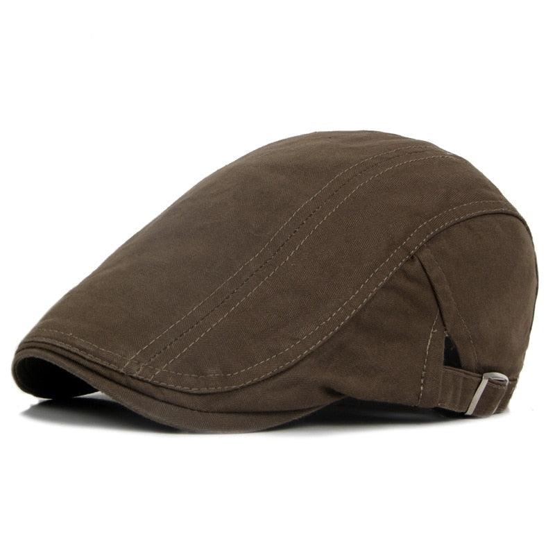Vintage Men's Cotton Flat Cap: Classic Winter & Autumn Beret Hat