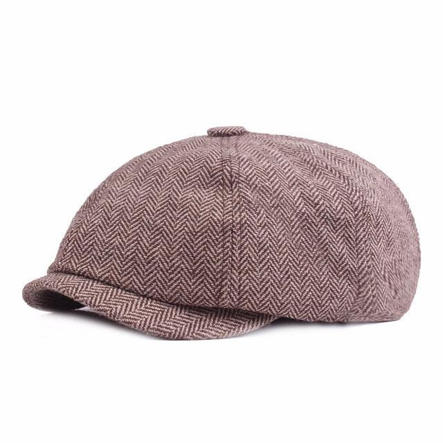 Vintage Men's Cotton Flat Cap: Classic Winter & Autumn Beret Hat