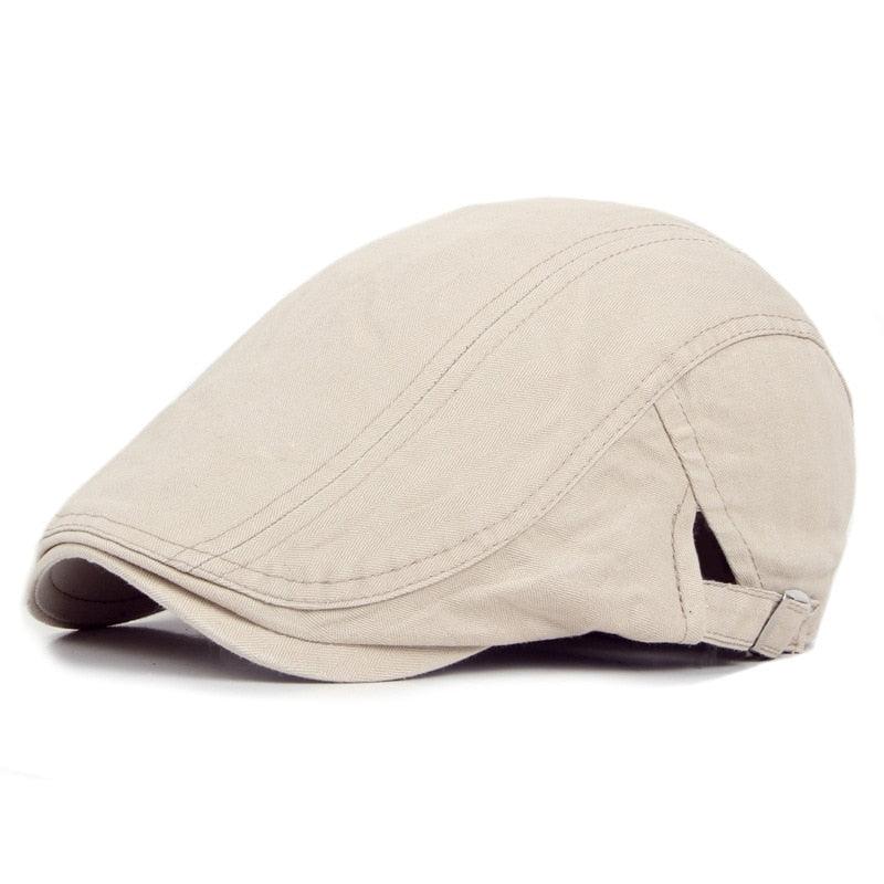 Vintage Men's Cotton Flat Cap: Classic Winter & Autumn Beret Hat