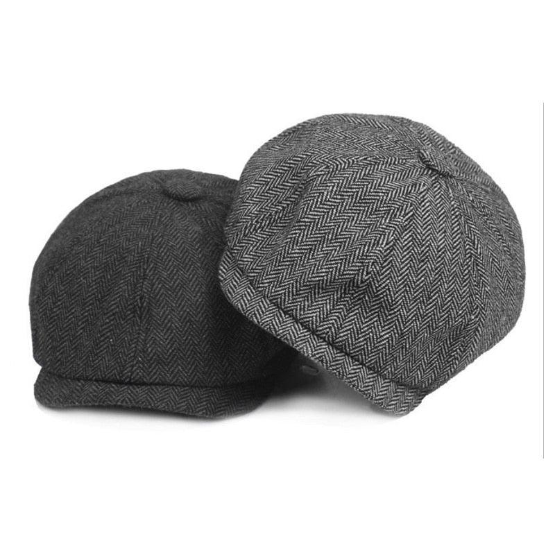 Vintage Men's Cotton Flat Cap: Classic Winter & Autumn Beret Hat