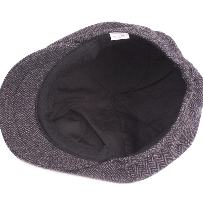 Vintage Men's Cotton Flat Cap: Classic Winter & Autumn Beret Hat