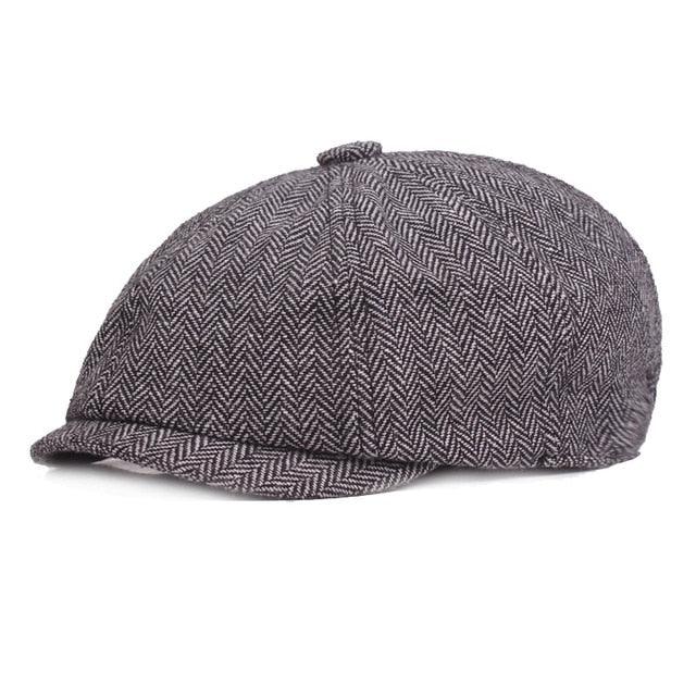 Vintage Men's Cotton Flat Cap: Classic Winter & Autumn Beret Hat