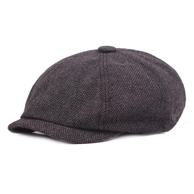 Vintage Men's Cotton Flat Cap: Classic Winter & Autumn Beret Hat