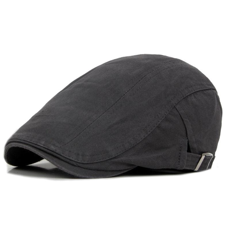Vintage Men's Cotton Flat Cap: Classic Winter & Autumn Beret Hat