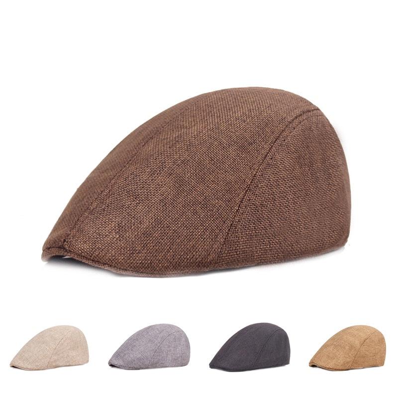 Vintage Men's Cotton Flat Cap: Classic Winter & Autumn Beret Hat
