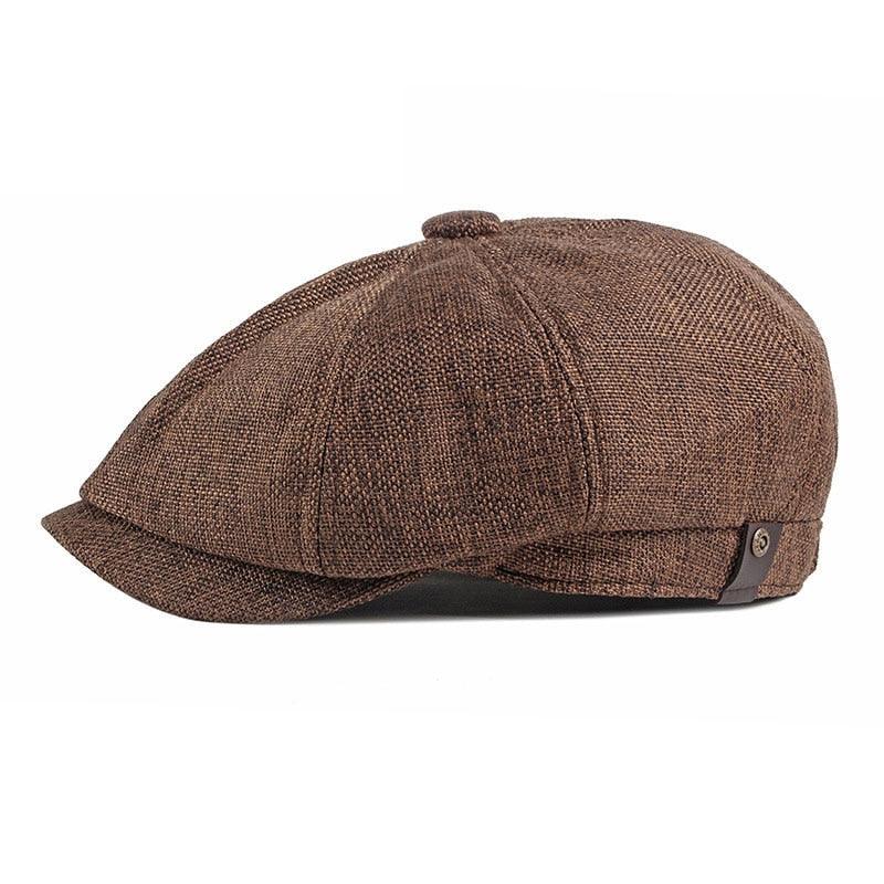 Vintage Men's Cotton Flat Cap: Classic Winter & Autumn Beret Hat