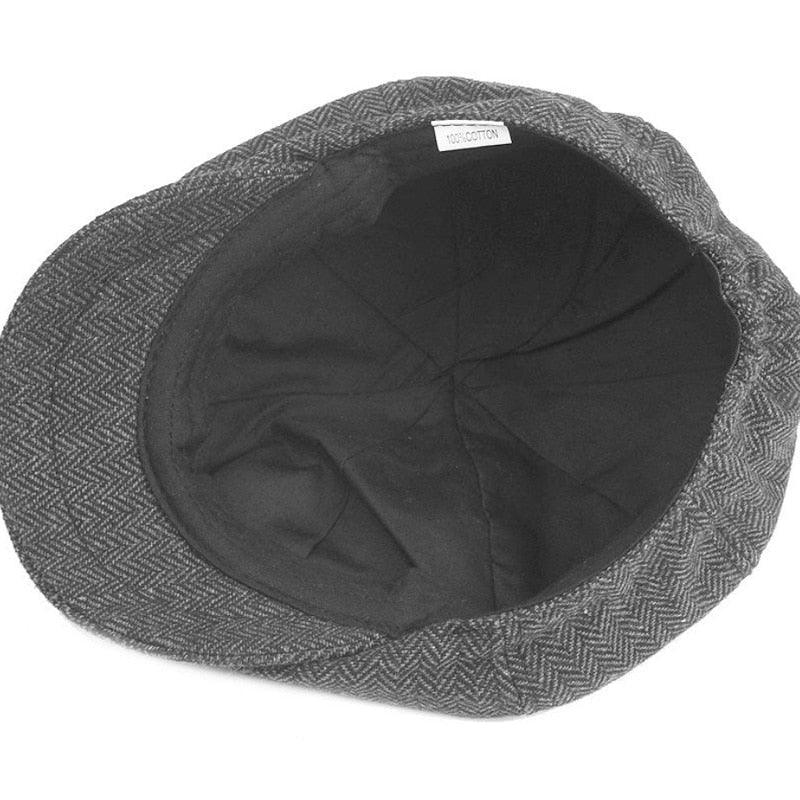 Vintage Men's Cotton Flat Cap: Classic Winter & Autumn Beret Hat