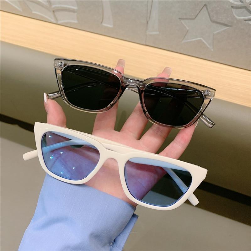Vintage Narrow Cat Eye Sunglasses Retro Designer Style Shades