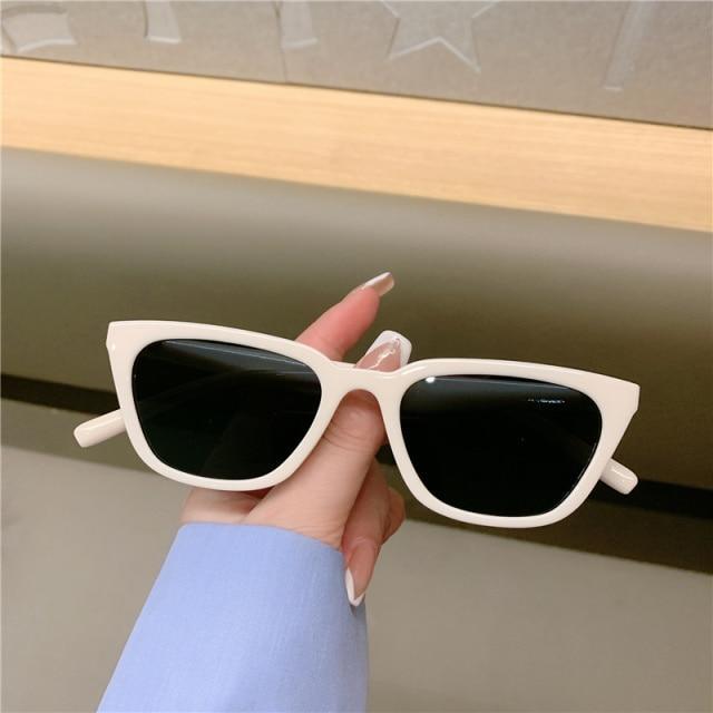 Vintage Narrow Cat Eye Sunglasses Retro Designer Style Shades