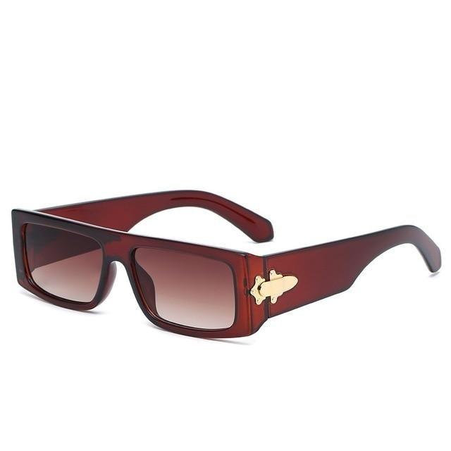 Vintage Polarized Square Sunglasses UV400 Protection