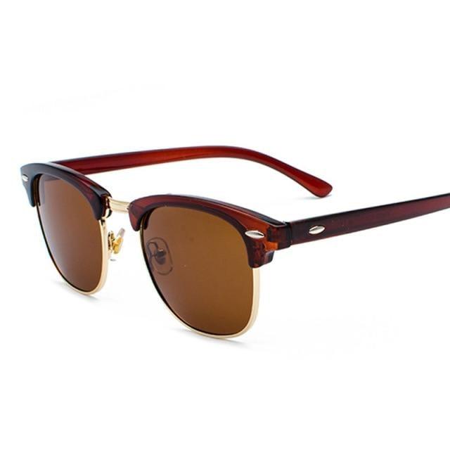 Vintage Polarized Square Sunglasses for Men and Women UV400