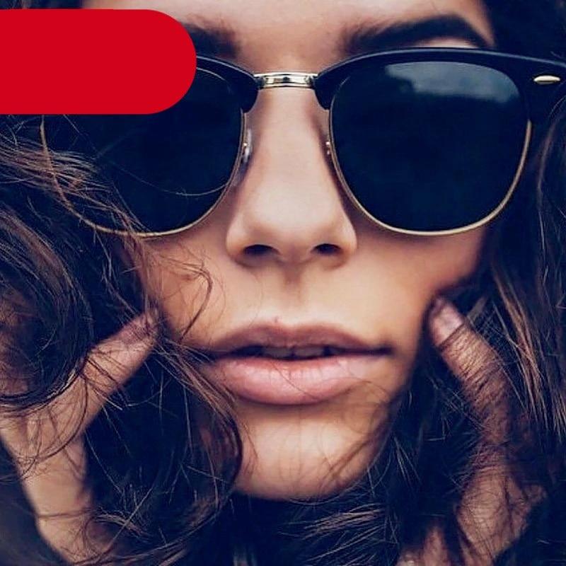 A pair of vintage-inspired square polarized sunglasses for men and women with UV400 protection