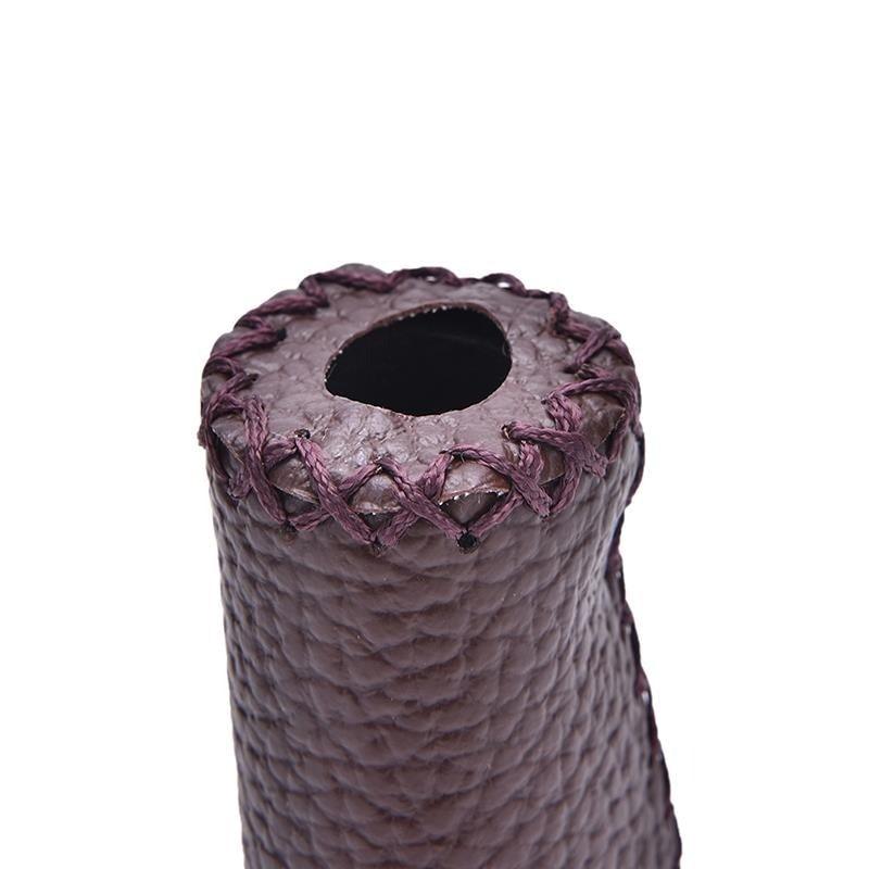 Vintage Retro Artificial Leather Bicycle Handlebar Grips Cycling