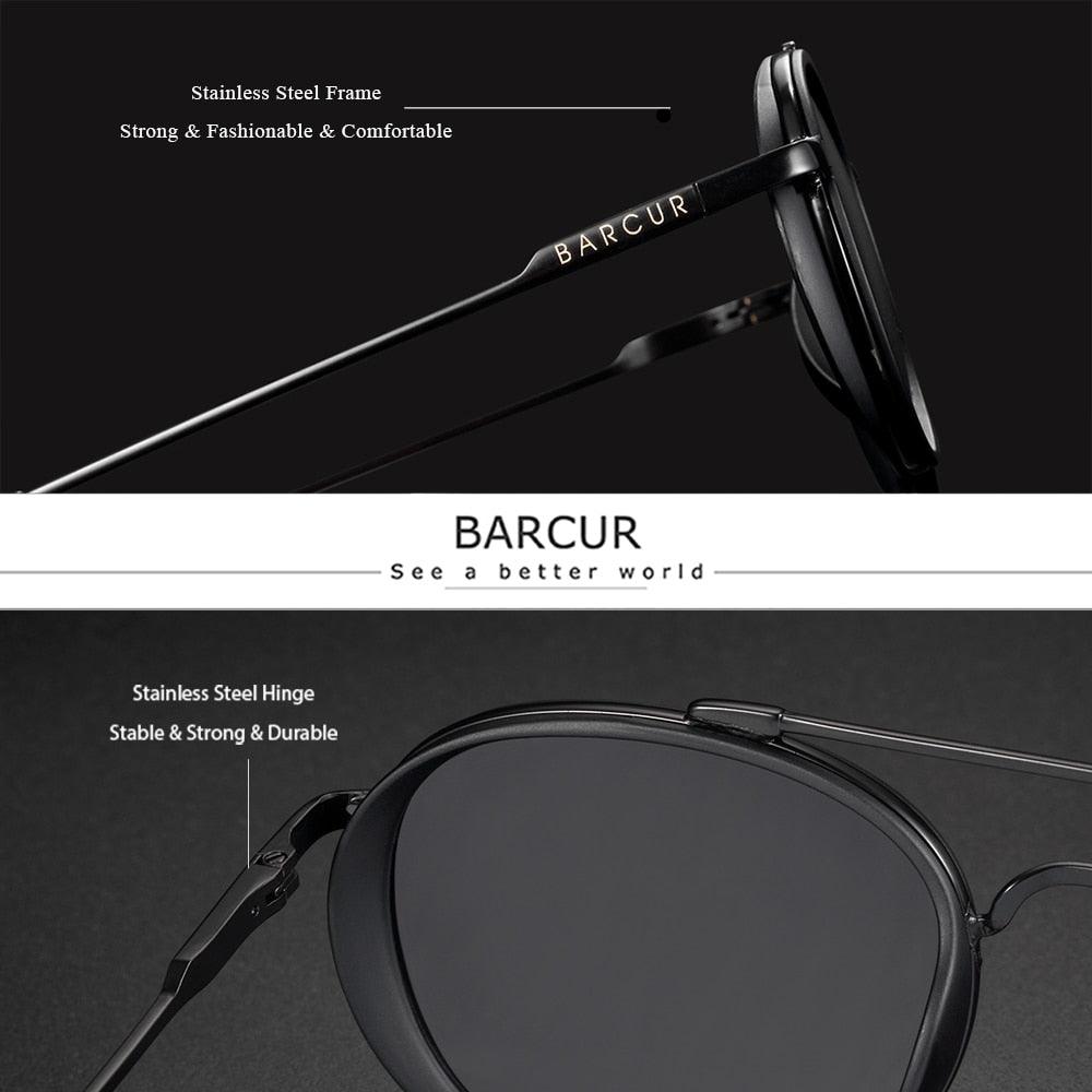 Vintage Round Retro Sunglasses for Men & Women Steampunk Style