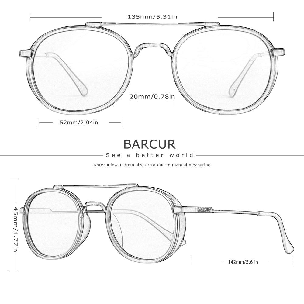 Vintage Round Retro Sunglasses for Men & Women Steampunk Style