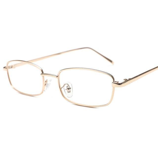 Vintage Slender Square Metal Sunglasses for Men