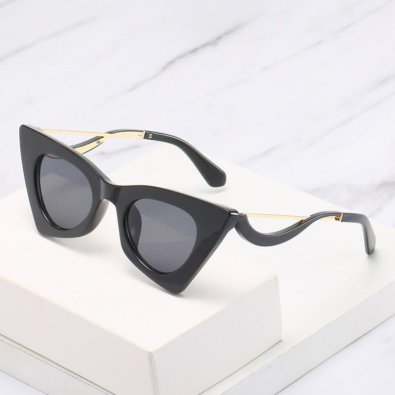 Vintage Square Cat Eye Sunglasses Trendy Retro Streetwear