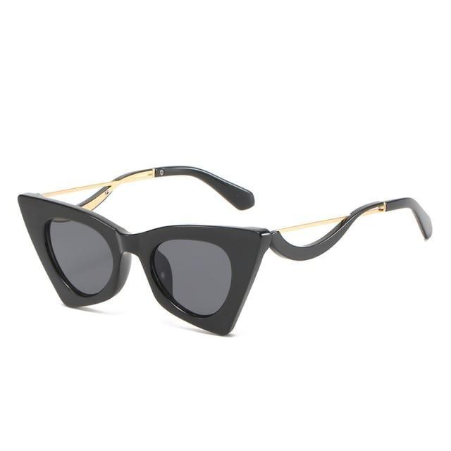 Vintage Square Cat Eye Sunglasses Trendy Retro Streetwear