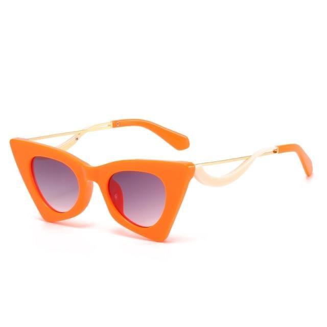 Vintage Square Cat Eye Sunglasses Trendy Retro Streetwear