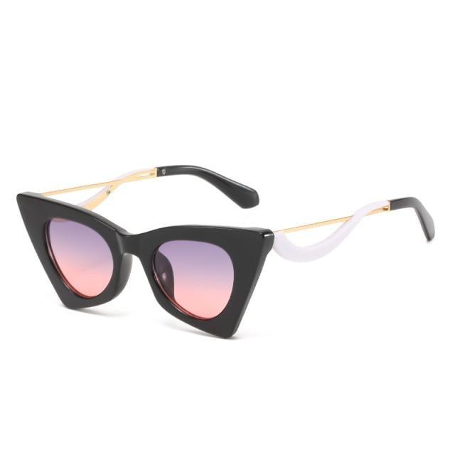 Vintage Square Cat Eye Sunglasses Trendy Retro Streetwear