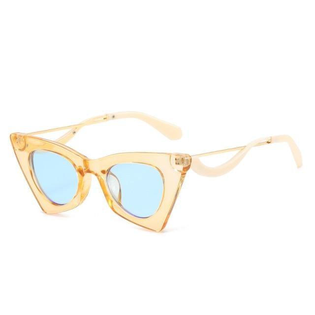 Vintage Square Cat Eye Sunglasses Trendy Retro Streetwear