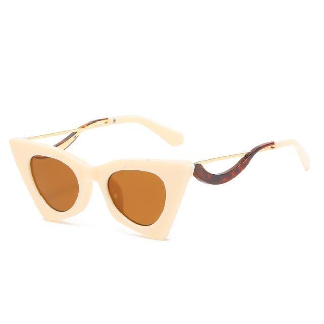 Vintage Square Cat Eye Sunglasses Trendy Retro Streetwear