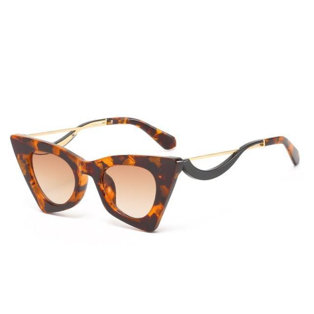 Vintage Square Cat Eye Sunglasses Trendy Retro Streetwear
