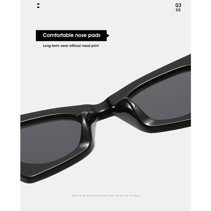 Vintage Square Cat Eye Sunglasses Trendy Retro Streetwear