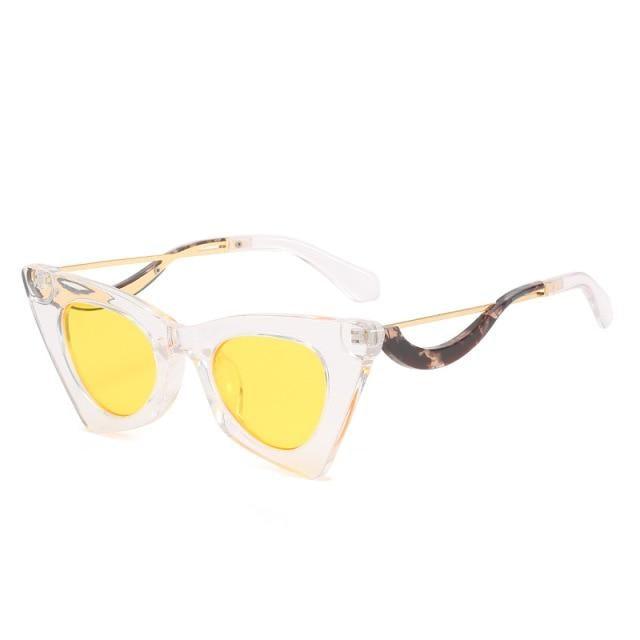 Vintage Square Cat Eye Sunglasses Trendy Retro Streetwear